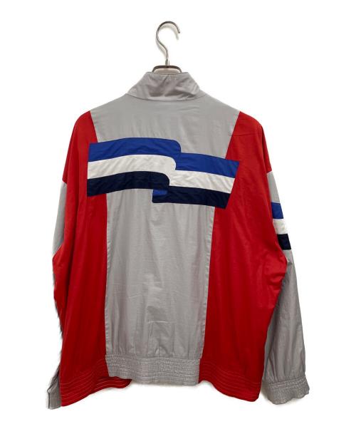 adidas（アディダス）adidas (アディダス) ブルゾン グレー×レッド サイズ:54の古着・服飾アイテム