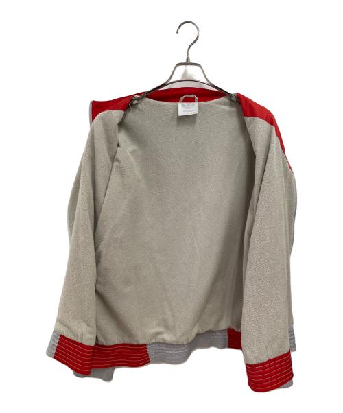 adidas（アディダス）adidas (アディダス) ブルゾン グレー×レッド サイズ:54の古着・服飾アイテム