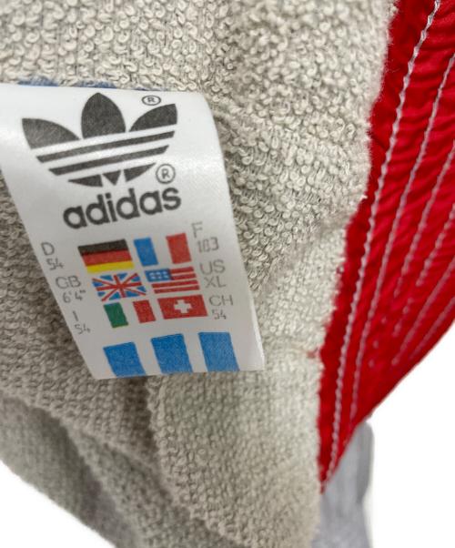 adidas（アディダス）adidas (アディダス) ブルゾン グレー×レッド サイズ:54の古着・服飾アイテム