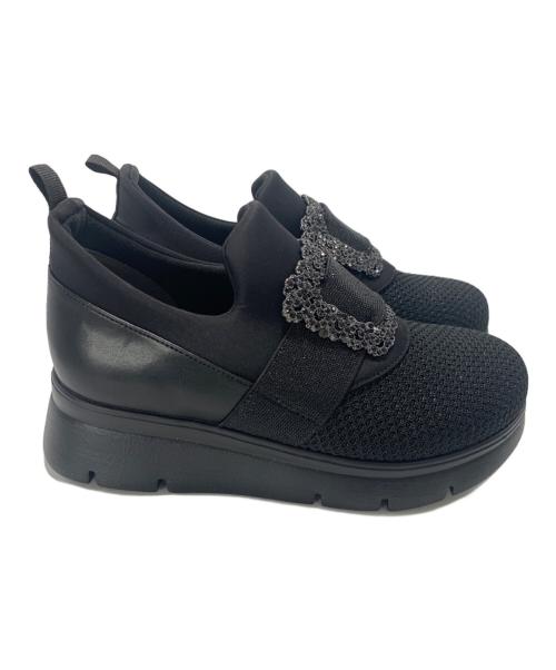 unReef （アンリーフ）unReef  (アンリーフ) スニーカー ブラック サイズ:22.5の古着・服飾アイテム