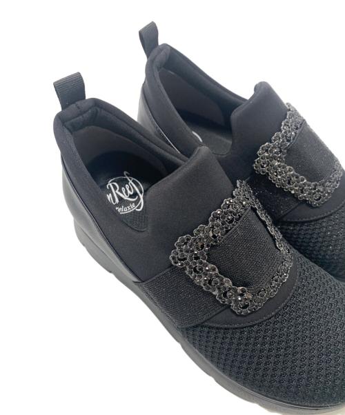 unReef （アンリーフ）unReef  (アンリーフ) スニーカー ブラック サイズ:22.5の古着・服飾アイテム