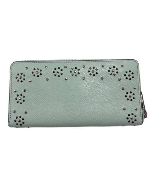 COACH（コーチ）COACH (コーチ) ラウンドファスナー財布 グリーンの古着・服飾アイテム