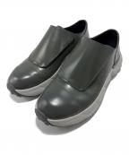 ATTACHMENTアタッチメント）の古着「カウハイドカバードスニーカー」｜グレー