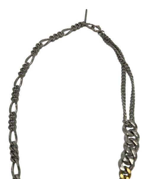 YOHJI YAMAMOTO（ヨウジヤマモト）YOHJI YAMAMOTO (ヨウジヤマモト) マルチチェーンネックレス シルバー×ゴールドの古着・服飾アイテム