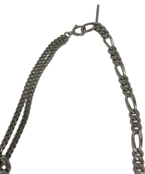 YOHJI YAMAMOTO（ヨウジヤマモト）YOHJI YAMAMOTO (ヨウジヤマモト) マルチチェーンネックレス シルバー×ゴールドの古着・服飾アイテム