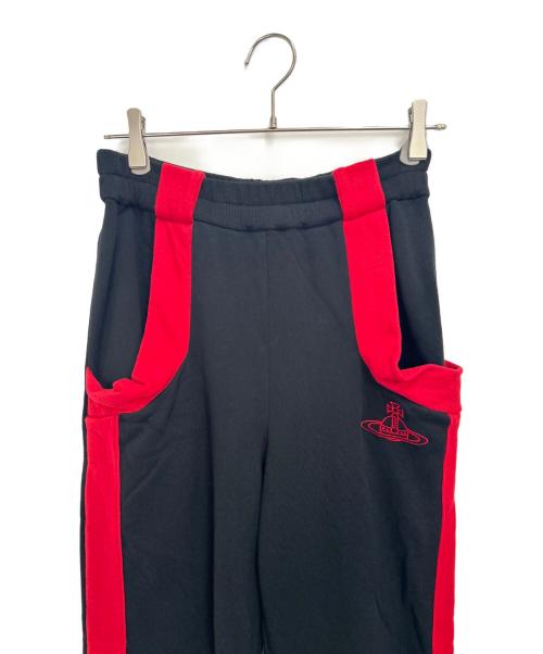 Vivienne Westwood（ヴィヴィアンウエストウッド）Vivienne Westwood (ヴィヴィアンウエストウッド) スウェットパンツ ブラック×レッド サイズ:00の古着・服飾アイテム