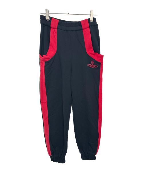 Vivienne Westwood（ヴィヴィアンウエストウッド）Vivienne Westwood (ヴィヴィアンウエストウッド) スウェットパンツ ブラック×レッド サイズ:00の古着・服飾アイテム