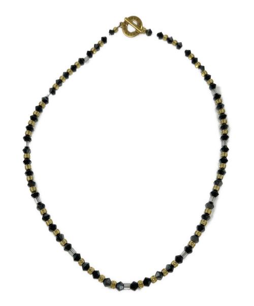 846 YAJIRO（846ヤジロ）846 YAJIRO (846ヤジロ) ネックレス ブラック×ゴールドの古着・服飾アイテム