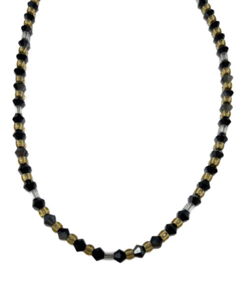 846 YAJIRO（846ヤジロ）846 YAJIRO (846ヤジロ) ネックレス ブラック×ゴールドの古着・服飾アイテム