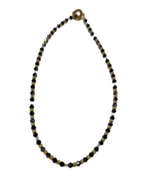 846 YAJIRO（846ヤジロ）846 YAJIRO (846ヤジロ) ネックレス ブラック×ゴールドの古着・服飾アイテム