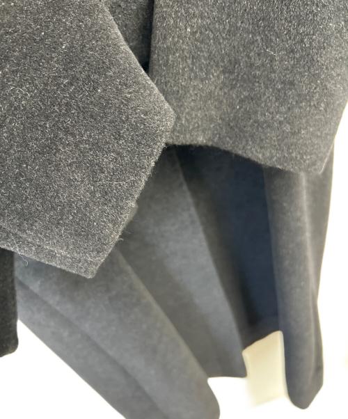 ANNE KLEIN（アンクライン）ANNE KLEIN (アンクライン) ミンクファー衿付きロングコート ブラック サイズ:Mの古着・服飾アイテム