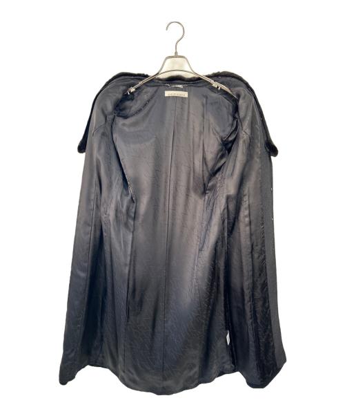 ANNE KLEIN（アンクライン）ANNE KLEIN (アンクライン) ミンクファー衿付きロングコート ブラック サイズ:Mの古着・服飾アイテム