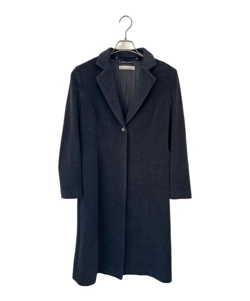 ANNE KLEIN（アンクライン）ANNE KLEIN (アンクライン) ミンクファー衿付きロングコート ブラック サイズ:Mの古着・服飾アイテム