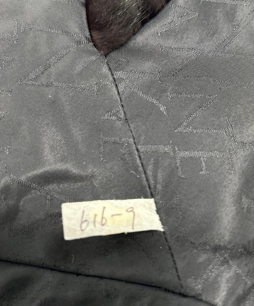 ANNE KLEIN（アンクライン）ANNE KLEIN (アンクライン) ミンクファー衿付きロングコート ブラック サイズ:Mの古着・服飾アイテム