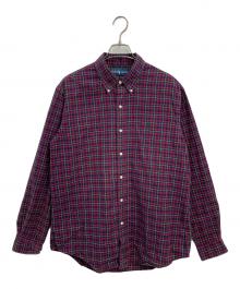 POLO RALPH LAUREN（ポロ・ラルフローレン）の古着「長袖シャツ」｜レッド×ネイビー