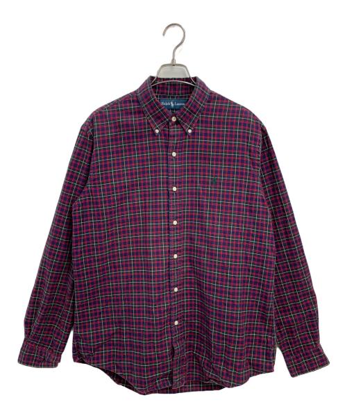 POLO RALPH LAUREN（ポロ・ラルフローレン）POLO RALPH LAUREN (ポロ・ラルフローレン) 長袖シャツ レッド×ネイビー サイズ:SIZE Lの古着・服飾アイテム