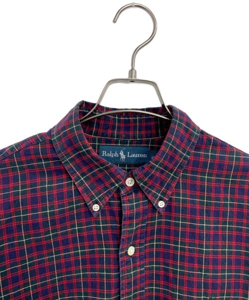 POLO RALPH LAUREN（ポロ・ラルフローレン）POLO RALPH LAUREN (ポロ・ラルフローレン) 長袖シャツ レッド×ネイビー サイズ:SIZE Lの古着・服飾アイテム