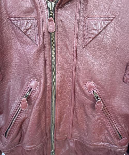 AVIREX（アヴィレックス）AVIREX (アヴィレックス) レザージャケット レッド サイズ:Lの古着・服飾アイテム