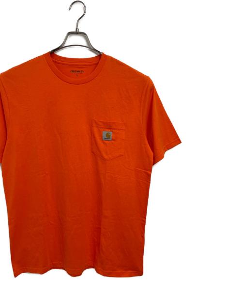 CarHartt（カーハート）CarHartt (カーハート) 半袖カットソー オレンジ サイズ:Lの古着・服飾アイテム