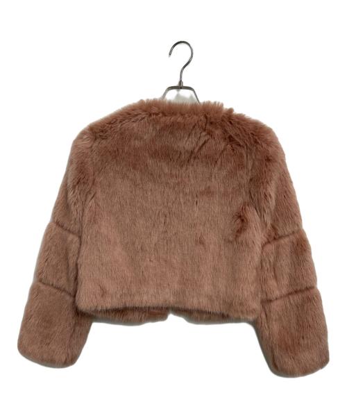 eimy istoire（エイミーイストワール）eimy istoire (エイミーイストワール) ステップスリーブフェイクファージャケット ピンク サイズ:Sの古着・服飾アイテム