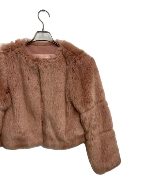 eimy istoire（エイミーイストワール）eimy istoire (エイミーイストワール) ステップスリーブフェイクファージャケット ピンク サイズ:Sの古着・服飾アイテム