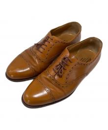 Santoni（サントーニ）の古着「メダリオンレザーシューズ」｜ブラウン