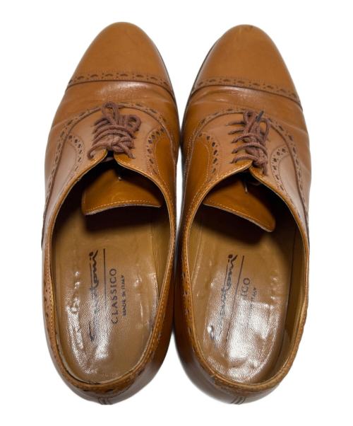 Santoni（サントーニ）Santoni (サントーニ) メダリオンレザーシューズ ブラウン サイズ:7の古着・服飾アイテム