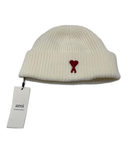 AMI Alexandre Mattiussi（アミアレクサンドルマテュッシ）AMI Alexandre Mattiussi (アミアレクサンドルマテュッシ) ニット帽 エクリュの古着・服飾アイテム
