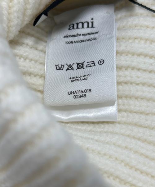 AMI Alexandre Mattiussi（アミアレクサンドルマテュッシ）AMI Alexandre Mattiussi (アミアレクサンドルマテュッシ) ニット帽 エクリュの古着・服飾アイテム