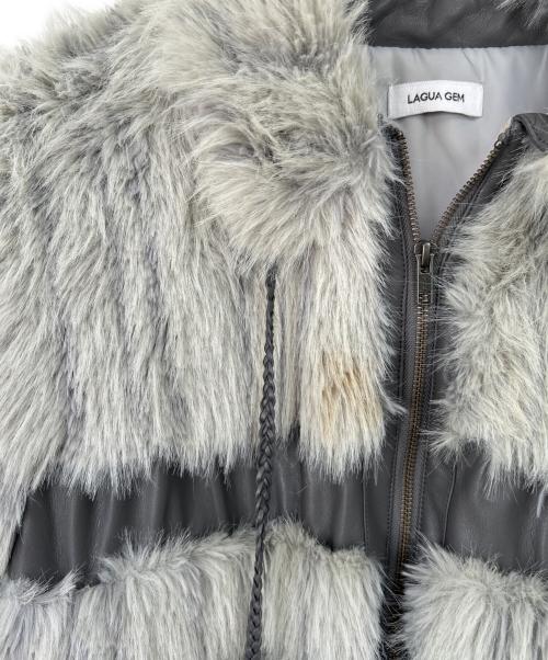 LAGUA GEM（ラグアジェム）LAGUA GEM (ラグアジェム) フェイクファージャケット グレー サイズ:Fの古着・服飾アイテム