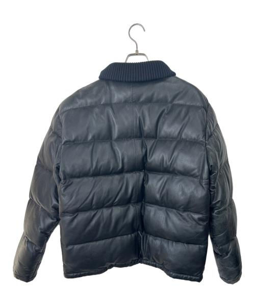 AVIREX（アヴィレックス）AVIREX (アヴィレックス) レザーダウンジャケット ブラック サイズ:Lの古着・服飾アイテム
