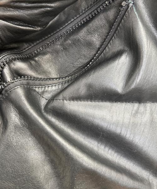 AVIREX（アヴィレックス）AVIREX (アヴィレックス) レザーダウンジャケット ブラック サイズ:Lの古着・服飾アイテム
