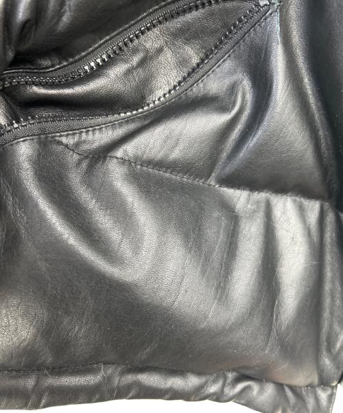 AVIREX（アヴィレックス）AVIREX (アヴィレックス) レザーダウンジャケット ブラック サイズ:Lの古着・服飾アイテム