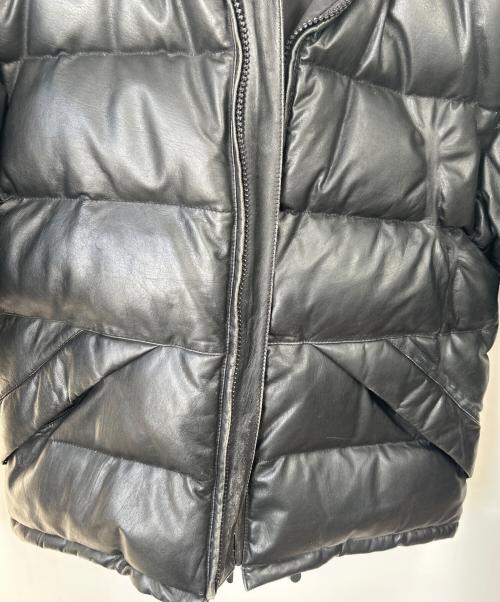 AVIREX（アヴィレックス）AVIREX (アヴィレックス) レザーダウンジャケット ブラック サイズ:Lの古着・服飾アイテム