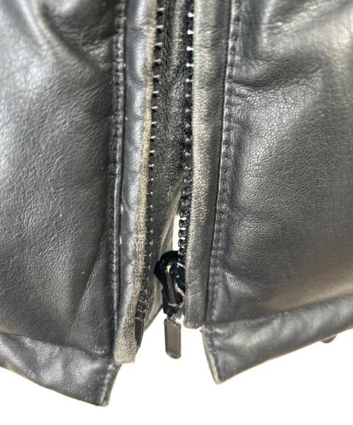 AVIREX（アヴィレックス）AVIREX (アヴィレックス) レザーダウンジャケット ブラック サイズ:Lの古着・服飾アイテム