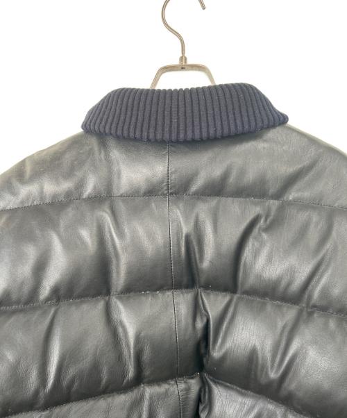 AVIREX（アヴィレックス）AVIREX (アヴィレックス) レザーダウンジャケット ブラック サイズ:Lの古着・服飾アイテム