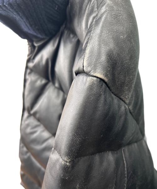 AVIREX（アヴィレックス）AVIREX (アヴィレックス) レザーダウンジャケット ブラック サイズ:Lの古着・服飾アイテム