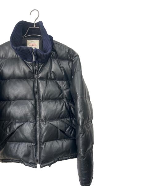 AVIREX（アヴィレックス）AVIREX (アヴィレックス) レザーダウンジャケット ブラック サイズ:Lの古着・服飾アイテム
