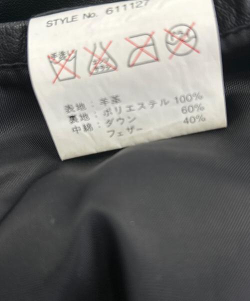 AVIREX（アヴィレックス）AVIREX (アヴィレックス) レザーダウンジャケット ブラック サイズ:Lの古着・服飾アイテム