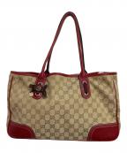 GUCCIグッチ）の古着「トートバッグ」｜レッド×ベージュ
