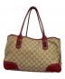 GUCCI (グッチ) トートバッグ レッド×ベージュ：25000円