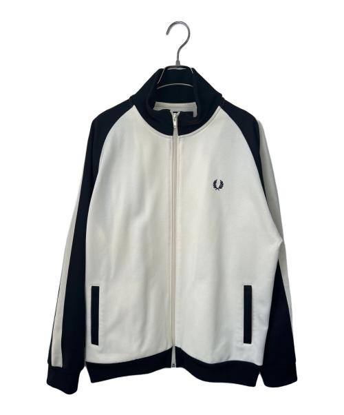 FRED PERRY（フレッドペリー）FRED PERRY (フレッドペリー) トラックジャケット ホワイト×ブラック サイズ:XLの古着・服飾アイテム
