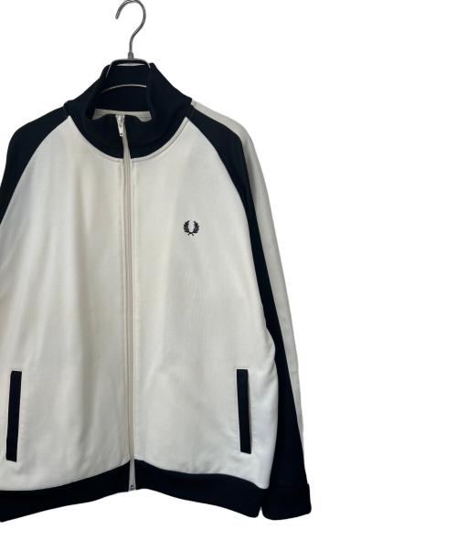 FRED PERRY（フレッドペリー）FRED PERRY (フレッドペリー) トラックジャケット ホワイト×ブラック サイズ:XLの古着・服飾アイテム