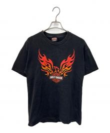 HARLEY-DAVIDSON（ハーレーダビッドソン）の古着「半袖カットソー」｜ブラック×オレンジ
