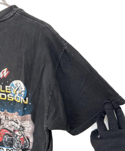 HARLEY-DAVIDSON（ハーレーダビッドソン）HARLEY-DAVIDSON (ハーレーダビッドソン) 半袖カットソー ブラック×オレンジ サイズ:Mの古着・服飾アイテム