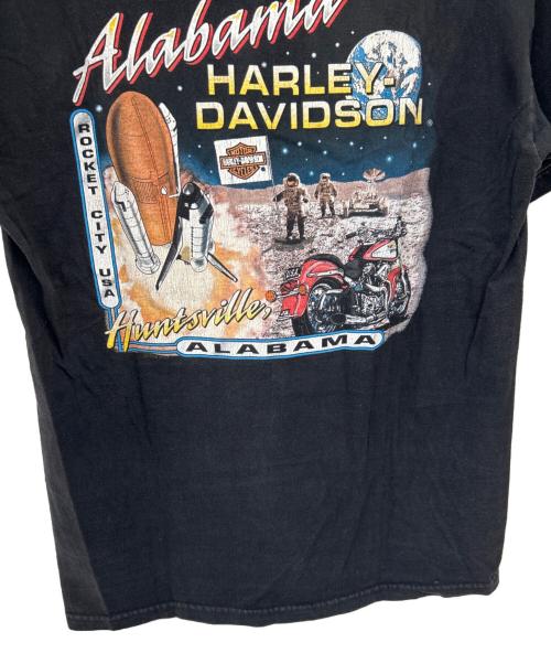 HARLEY-DAVIDSON（ハーレーダビッドソン）HARLEY-DAVIDSON (ハーレーダビッドソン) 半袖カットソー ブラック×オレンジ サイズ:Mの古着・服飾アイテム