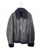 EMMETIエンメティ）の古着「ORWELL ムートン B3ジャケット」｜ブラック