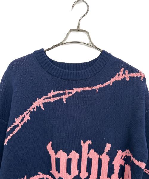 WHITELAND（ホワイトランド）WHITELAND (ホワイトランド) 厚手ニット ネイビー サイズ:Mの古着・服飾アイテム