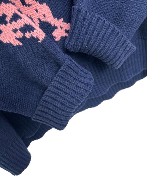 WHITELAND（ホワイトランド）WHITELAND (ホワイトランド) 厚手ニット ネイビー サイズ:Mの古着・服飾アイテム