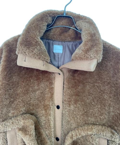 pinue（ピヌエ）pinue (ピヌエ) ボアジャケット ブラウン サイズ:-の古着・服飾アイテム